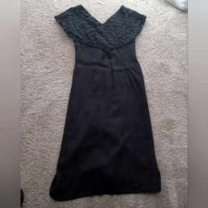 1940s Black Eyelit Dress